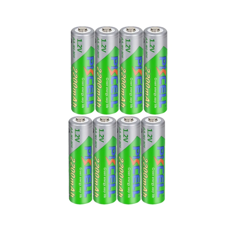 

8PC PKCELL 2200mah 1.2v AA NI-MH Rechargeable Battery LSD Low Self Diacharge Batteries NIMH battery For MP3 MP4 Player toys