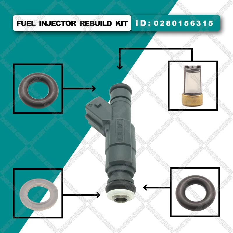 

Fuel Injector Service Repair Kit Filters Orings Seals Grommets for BYD F6 HAIMA Hippocampal 3 0280156315