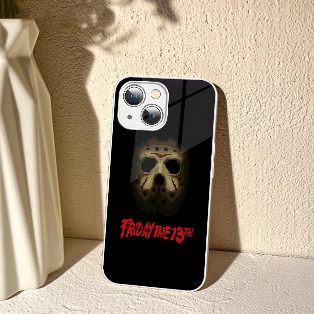 Orror Movie Friday the 13th Phone Case For iPhone 14 13 12 Mini 11 Pro XS Max X XR Plus Tempered Glass Cover