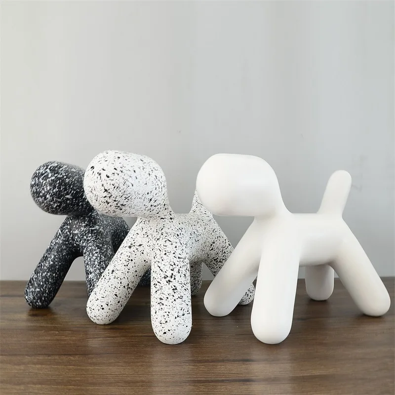 Nordic Resin Dog Light Luxury Balloon Dog Statue Decoration Creative Animal Home Decor Room Outfit Cute Home Decoration Ornament