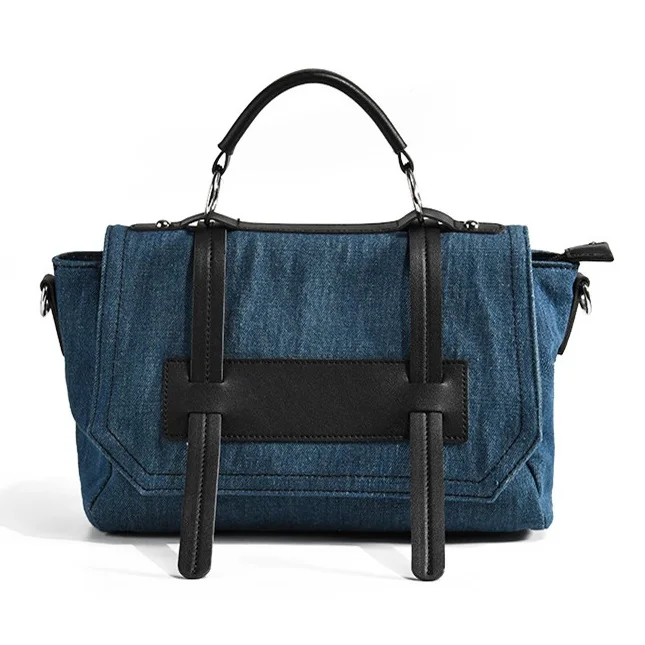 

Casual Denim women Messenger bag Large capacity Travel female shoulder crossbody bag Jeans ladies big handbag bolsa totes blue