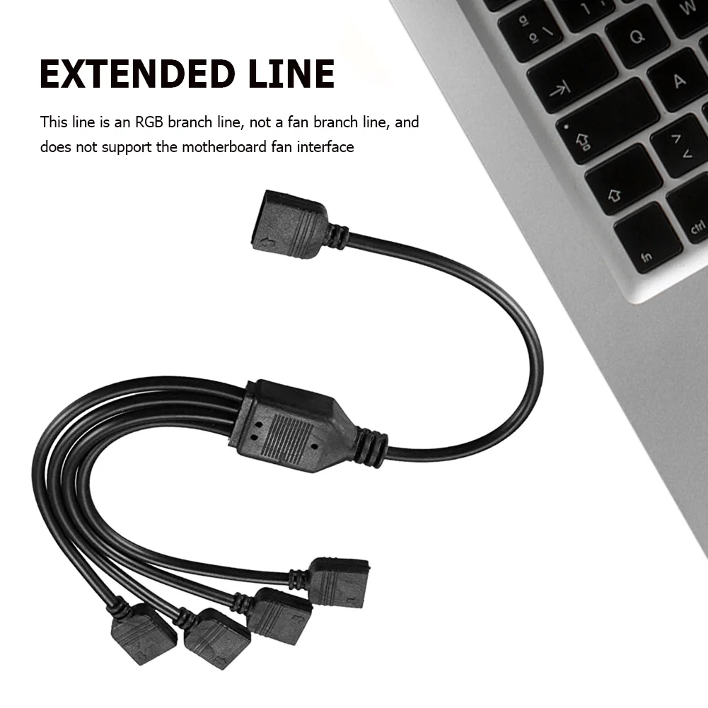 

1 To 4 4pin Motherboard Aura Rgb Splitter 12V 30cm Rgb Splitter Connector Computer Accessories Rgb Splitter Adapter for Asus/msi