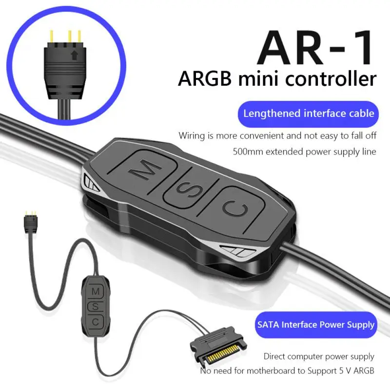 

Mini 5v 3 Pin To Sata Aura Argb Mini Rgb Controller Argb Controller Cable Rgb Rgb Sync Controller For Most 5v Argb Equipment