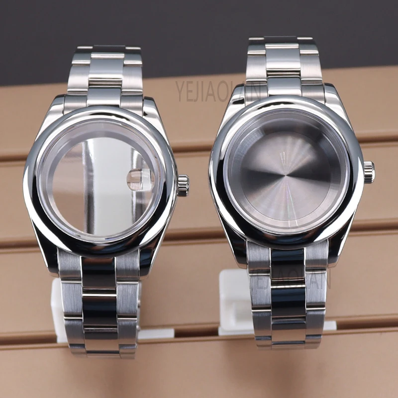 40mm/36mm Watch Cases Bracelet Sapphire Crystal Glass Parts For Day Date nh34 nh35 nh36 nh38 Miyota 8215 Movement 28.5mm Dial