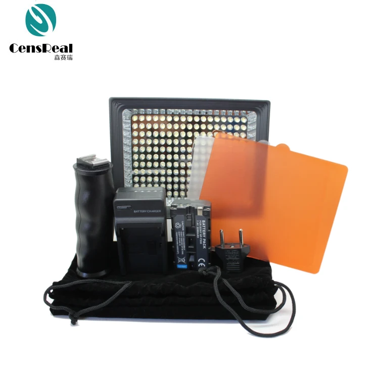 

Hot selling shenzhen factory LED camera video light LED-187A with F970 F770 F550 battery