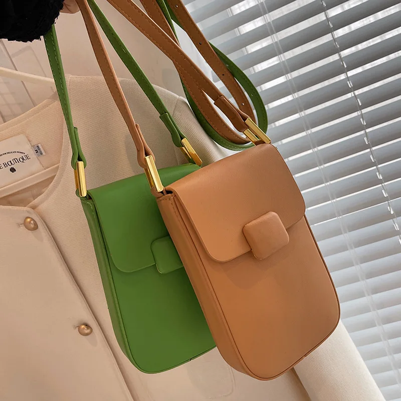 

High Quality Ladies Candy Color Shoulder Bag 2022 New Women's Bag Trendy Simple Messenger Bag Fashion Casual Mobile Phone Bag