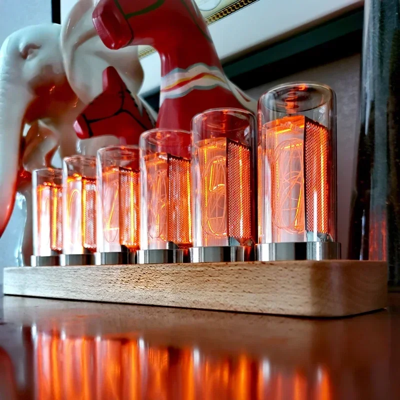 Роскошные цифровые настольные часы со светодиодной светящейся трубкой