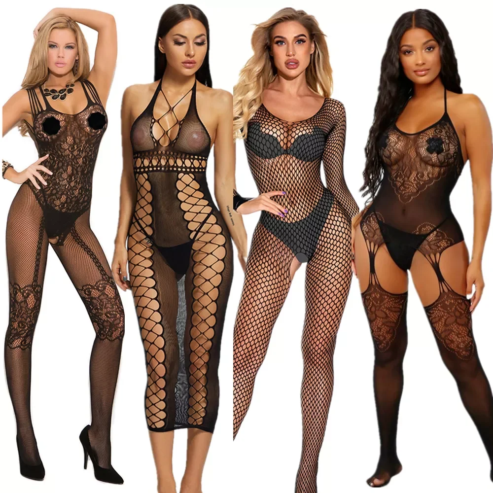 

Сексуальное нижнее белье, эротическое женское боди, Женское боди, откровенное боди с открытой промежностью, Сетчатое боди, сетчатые костюмы...
