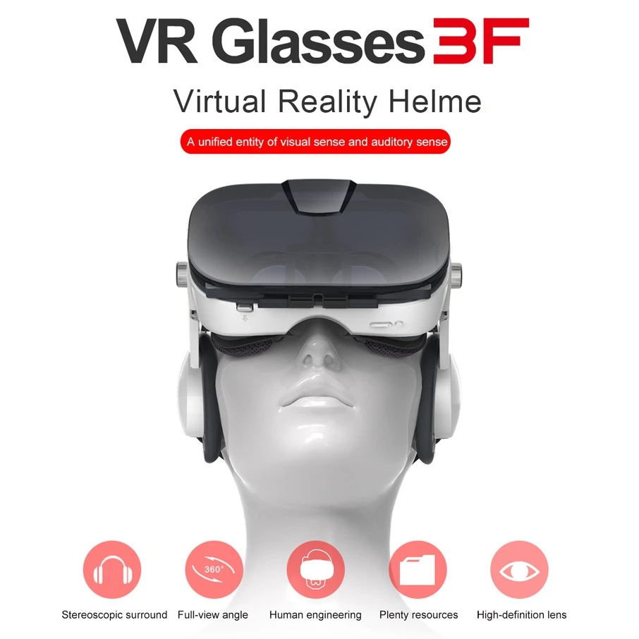 

Original VR Glasses For Smartphone 4-6.4 Inch Virtual Reality 3D Glasses Box Support 0-800 Myopia VR Headset Helmet For Phone