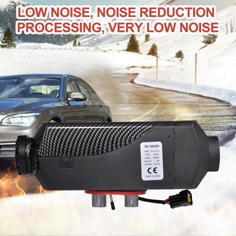 

12V/24V Black Car Heater 2KW Defroster RVs Diesel Heater Low Noise Van Auxiliary Warmer With LCD Display Remote Control