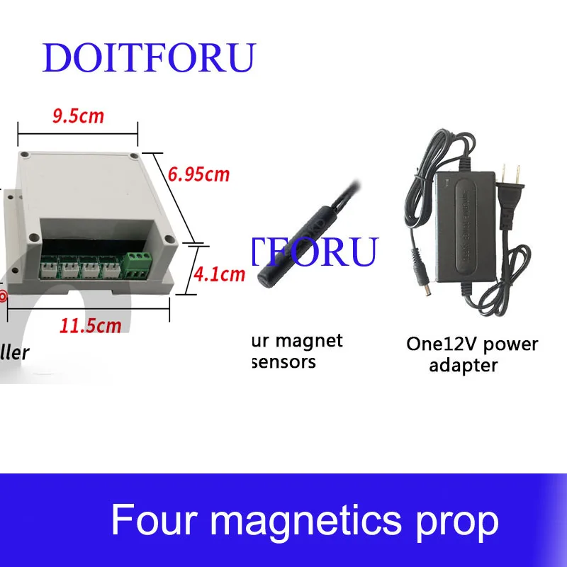 

Magnet sensor simultaneous version Escape Room Prop four magnet Same time to release chamber Takagism game puzzles open magnetic