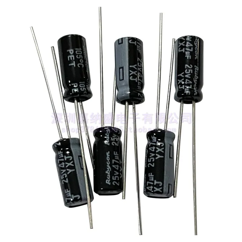 

50Pcs/lot Japanese Aluminum Electrolytic Capacitor 25V 47UF Volume: 5*11mm YXJ Series