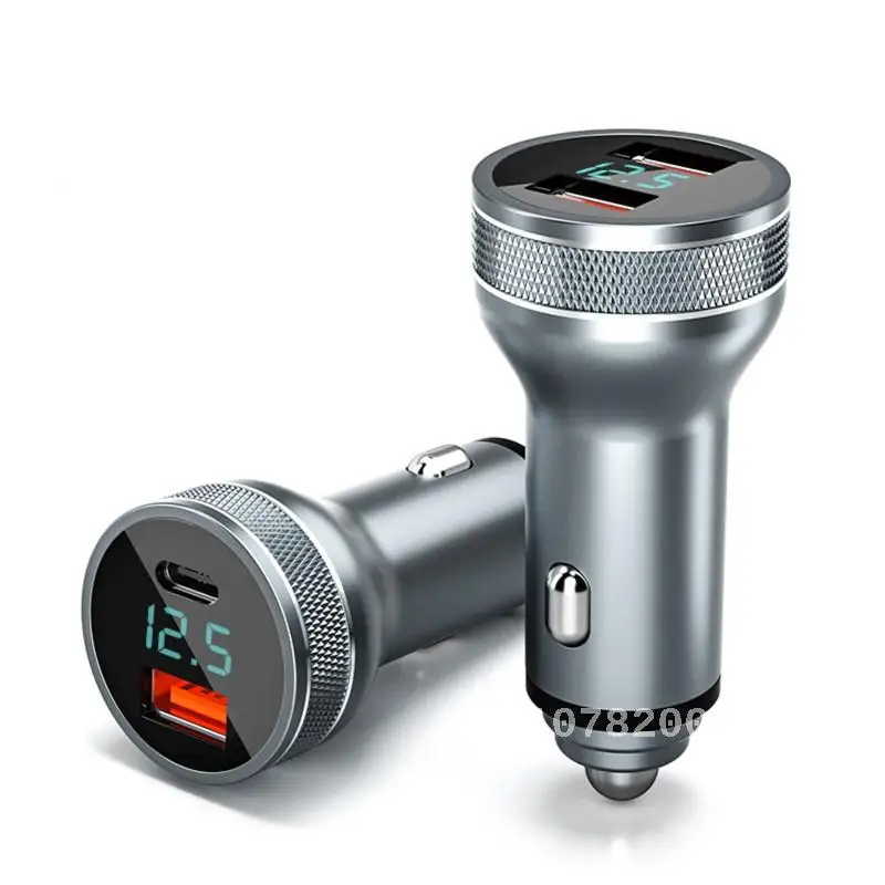 Зарядное устройство для Xiaomi Auto Type C QC PD 3 0 автомобильное зарядное USB iPhone 12 11 36 Вт