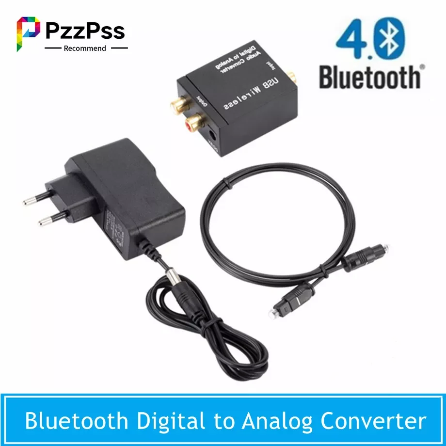 

Bluetooth4.0 Digital to Analog Audio Converter Adapter Amplifier Decoder Optical Fiber Coaxial Signal to Analog DAC Spdif