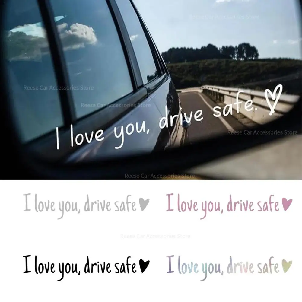 Наклейка на заднее зеркало автомобиля I Love You наклейка Drive Safe для зеркала заднего