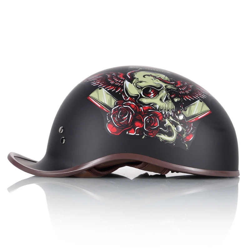 

Motorcycle Helmet Helmet Moto Equipment Vintage for Cafe Racer Chopper Electric Scooter Motor Helm Support Men's Women's Retro