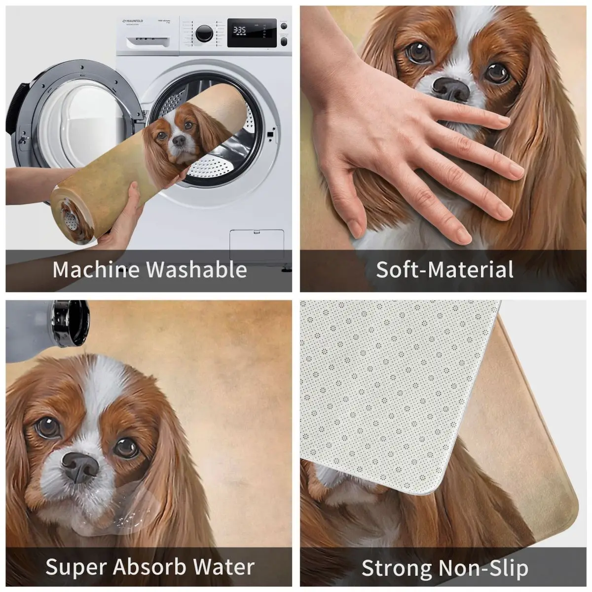 Ковер для любителей собак спаниель мягкий коврик ванной Нескользящие Коврики