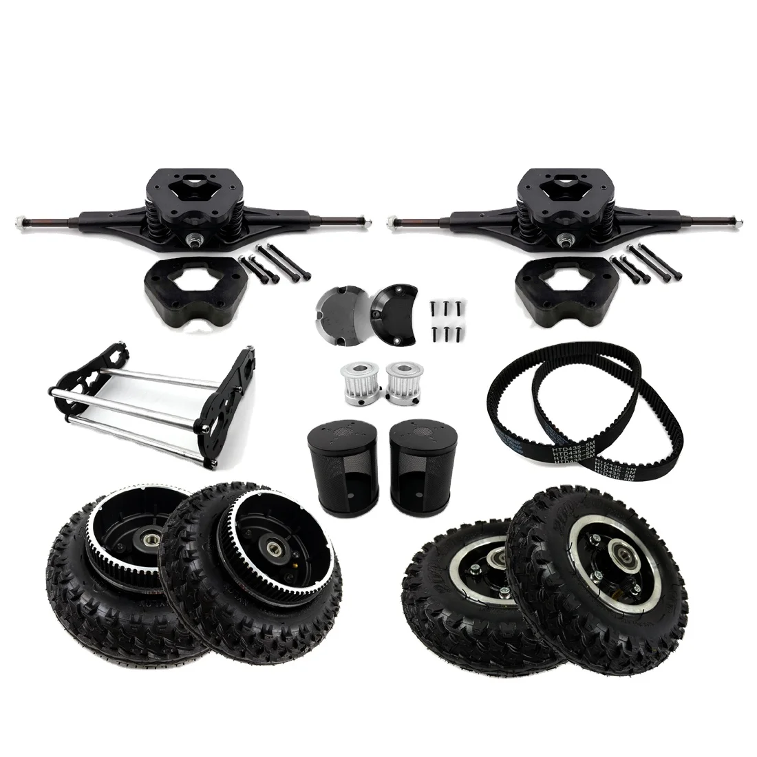 

Electric Skateboard Conversion Kit With Strong Motor Bracket And 8 Inch Off-road Wheel Belt Drive With Protection Cover