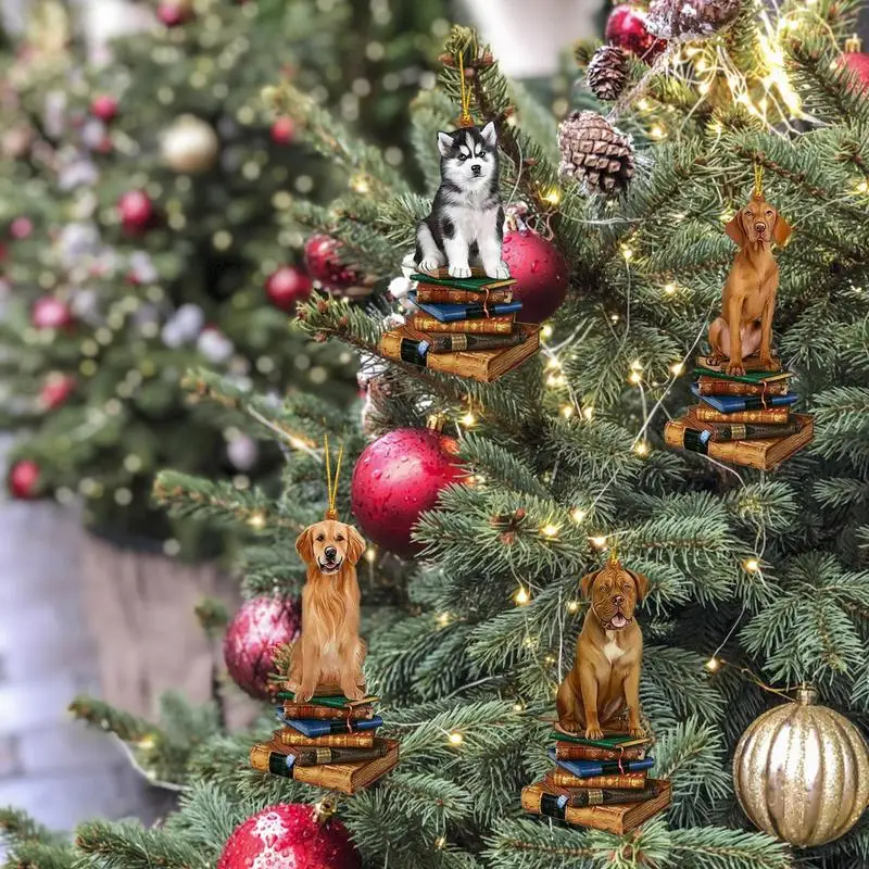 Акриловый рождественский кулон в виде собаки 11X Рождественский декоративный