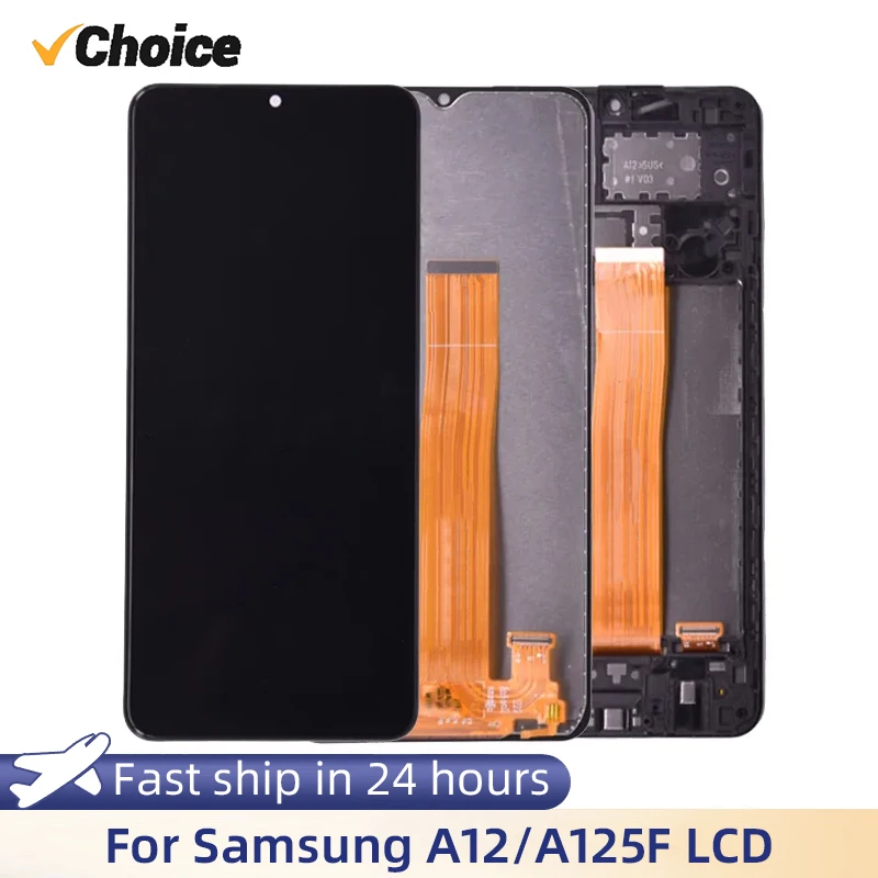 

6,5 "Оригинальный ЖК-дисплей для Samsung Galaxy A12 A125, ЖК-дисплей с рамкой, сенсорный экран, дигитайзер, ЖК-дисплей для Samsung SM-A125F A125F/DS, ЖК-дисплей