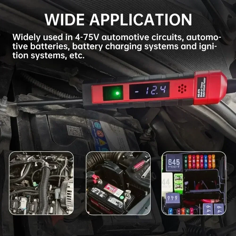 4-75 В ЖК-цифровой тестер света с вольтметром сверхмощных цепей напряжения