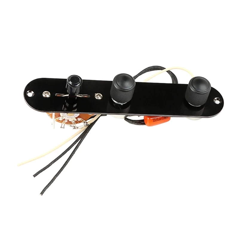 

Guitar Prewired Harness 3 Way Loaded Prewired Control Plate Harness Converter Knobs Replacement for Guitar Parts