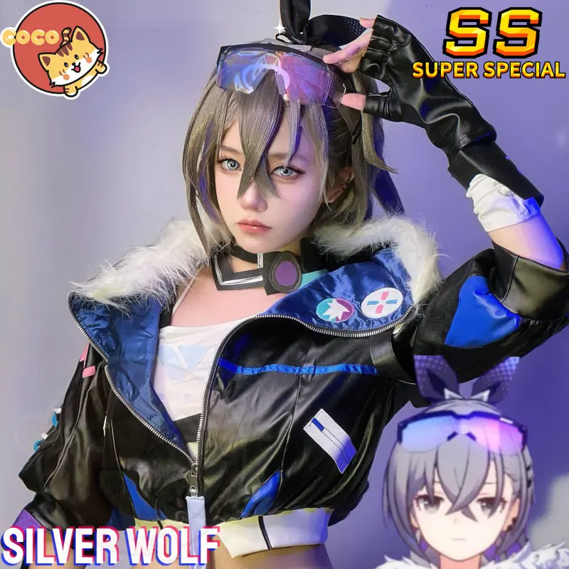CoCos-SS Game Honkai Star Rail Silver Wolf Cosplay Costume Game Cos Star Rail Genius Hacker Silver Wolf Costume