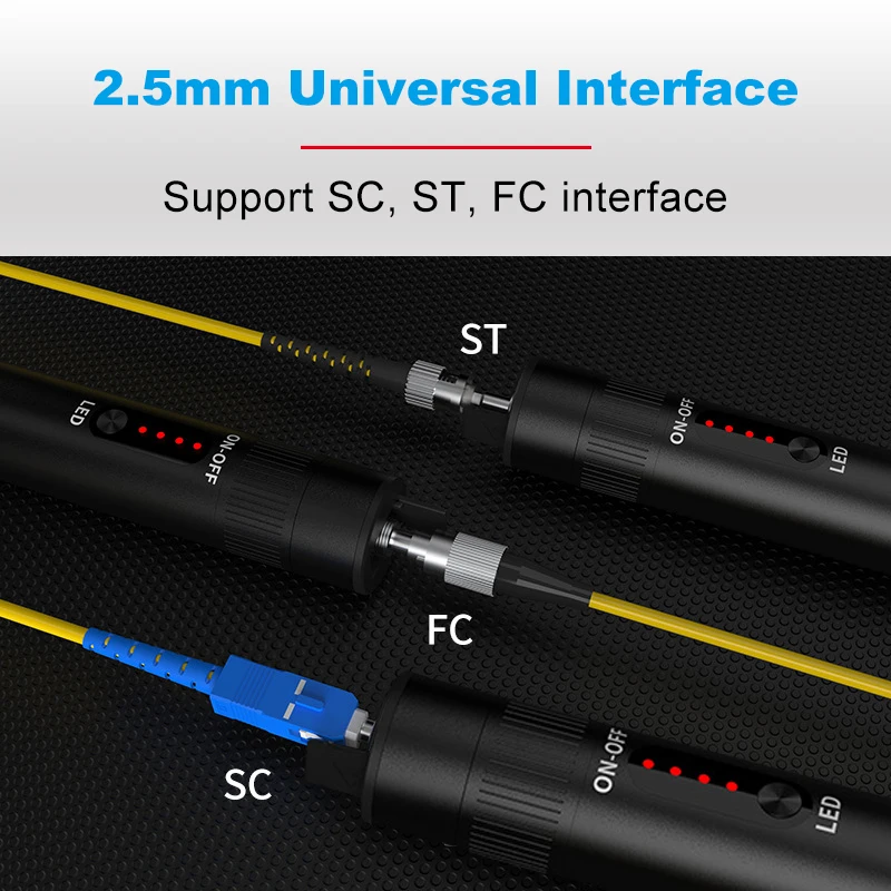 OPTFOCUS Visual Fault Locator Lithium Battery 30KM Optical Fiber Cable Test Pen Powerful Laser USB Charging Free Shipping