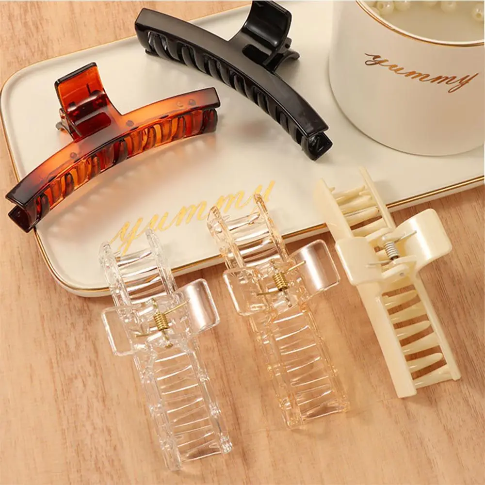 

Заколки для волос с длинным диском для девочек, простые зажимы большого размера для купания, держатель для конского хвоста