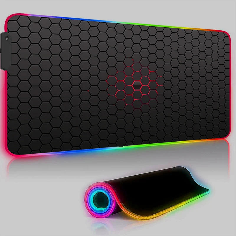 

RGB мышь подушка LED анимация геометрия мыши резиновая игровая машина ковер клавиатура ноутбук офис XXXL игровая подушка ковёр