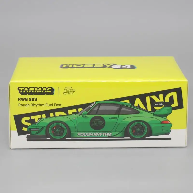 TW Tarmac работает 1:64 RWB 911 993 зеленый литая модель автомобиля детские игрушки подарок