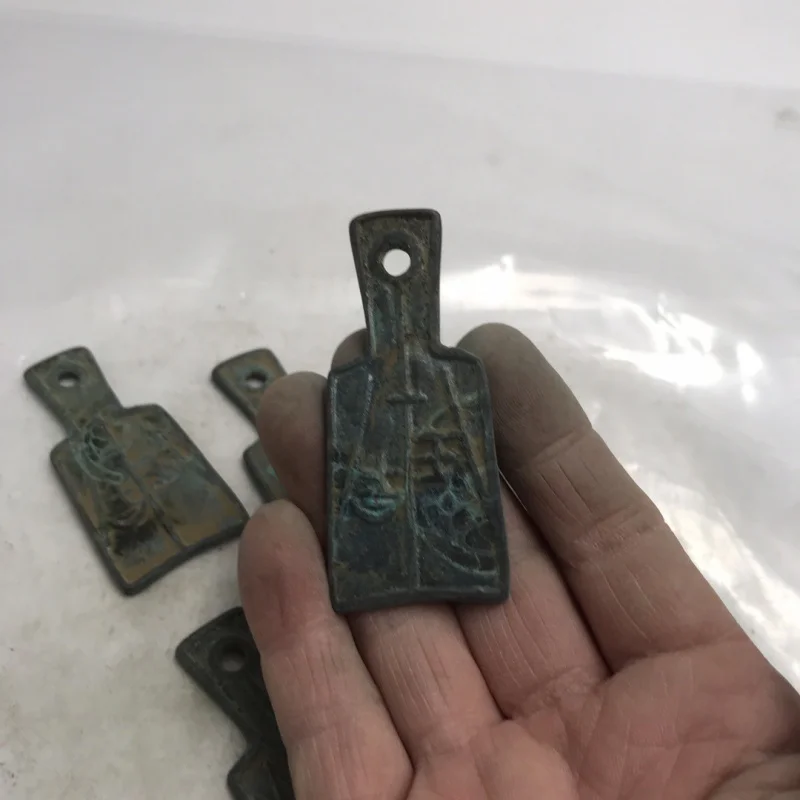 Старинная копия монеты для библиотеки с тремя отверстиями Ван Манг Цянь нож Ци