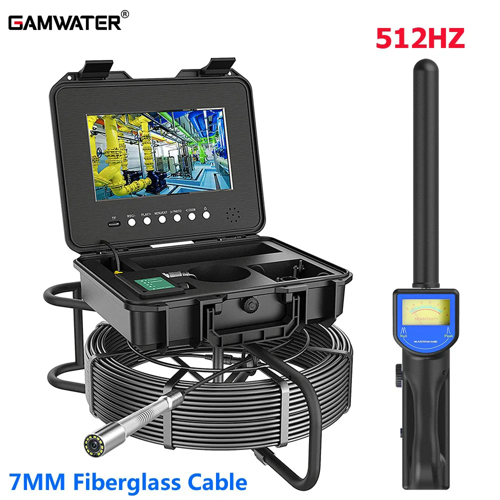 

10.1" IPS DVR Pipe Sewer Drain Inspection Camera &7MM Cable Video+Audio Recording 5X Image Enlarge AHD 1080P Endoscope Camera