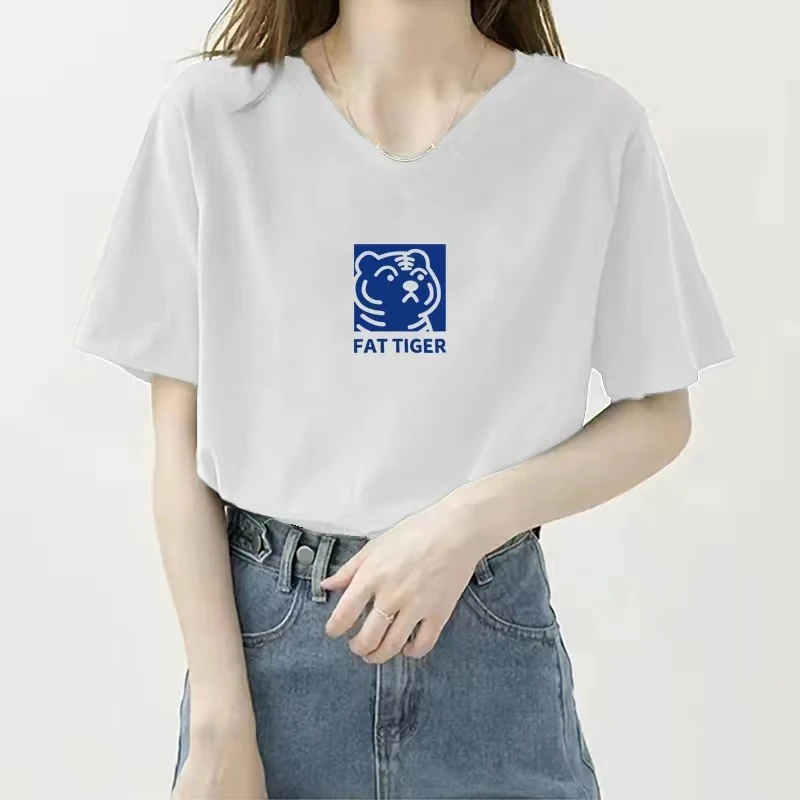 

2022 Summer T Shirt Women Clothes Fashion Tee Top Fashion pink Cotton Ladies Tee Shirt