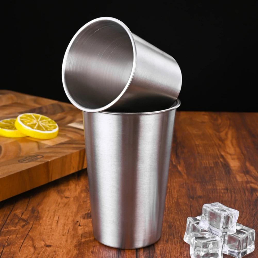 

5pcs Stainless Steel Beer Cup Drinking Mug For Camping Party Coffee Whisky Outdoor Travel Cocktail Drinking Mugs Metal Cup