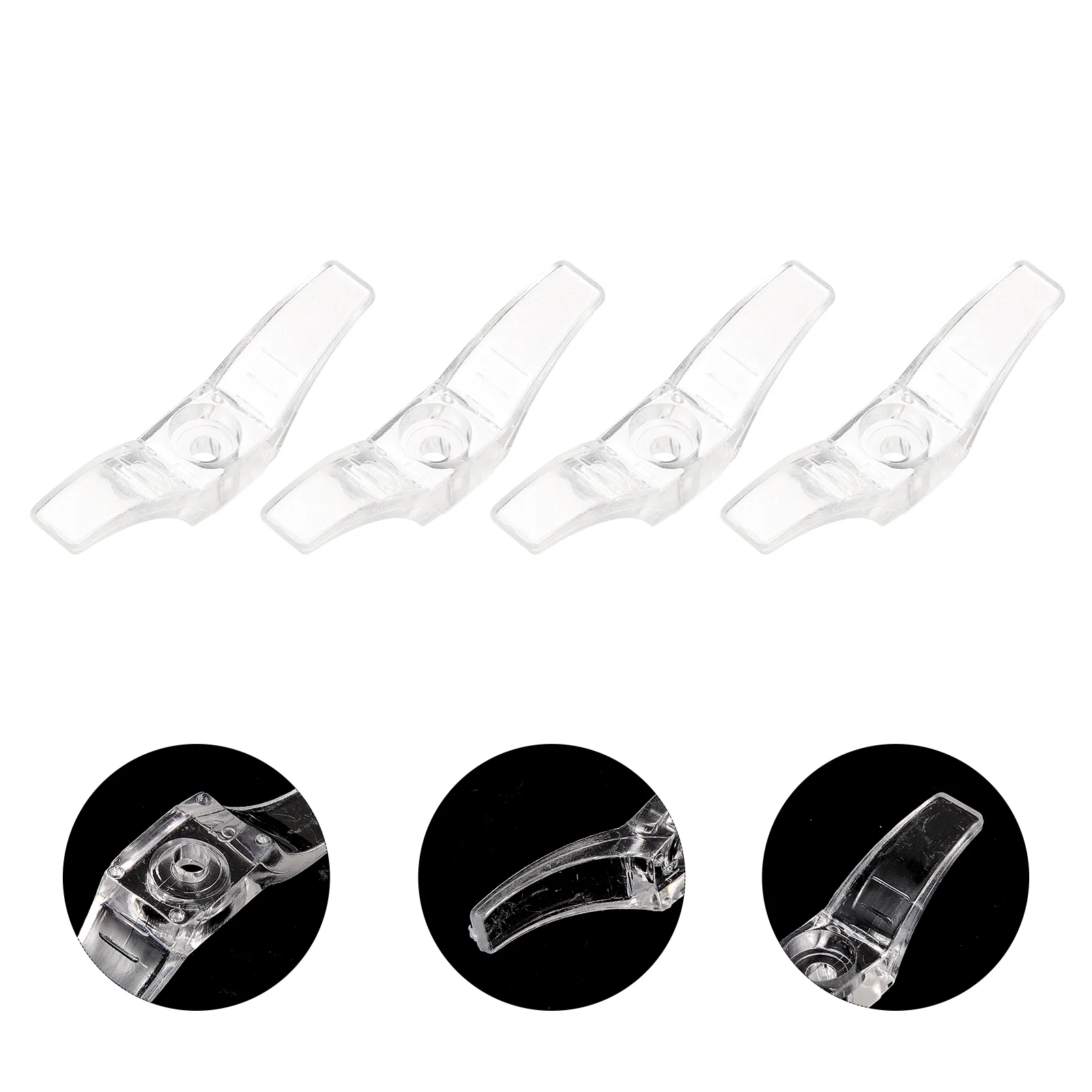

12 Pcs Electric Wire Safety Rope Cleats Plastic Hook Transparent Curtain Hooks Clip Window Blind Cord