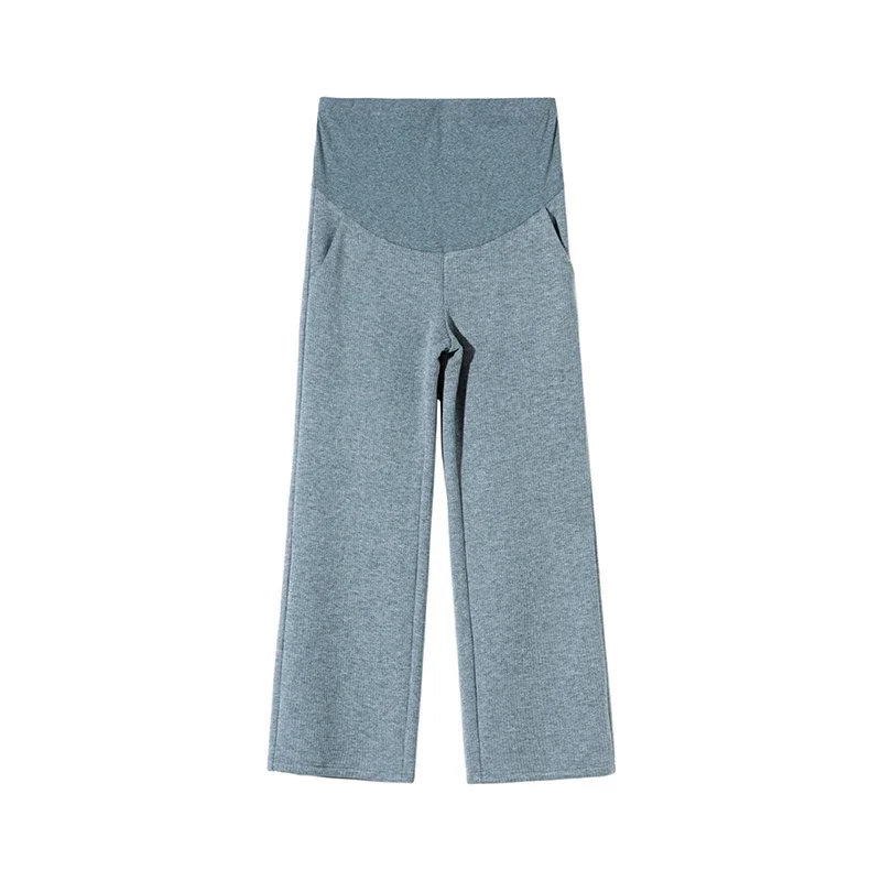 6152 # осенне-зимние модные кашемировые брюки для беременных свободные прямые