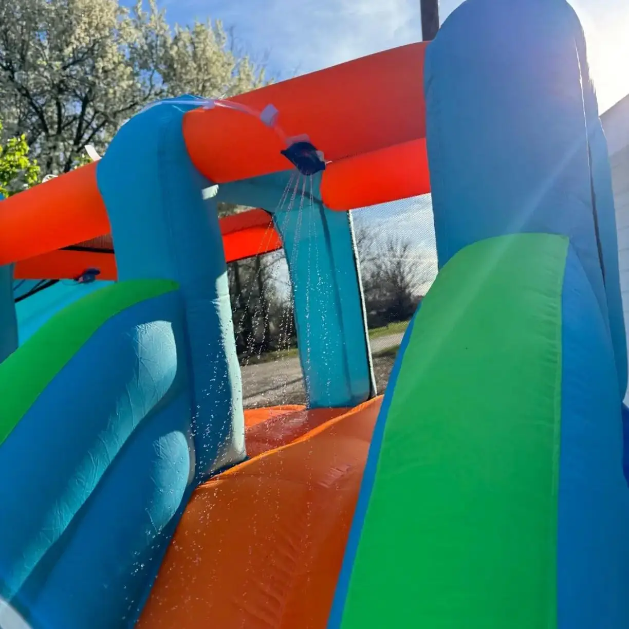 Детская надувная горка с шариковой ямой 2 горки аквапарк фена для волос подходит