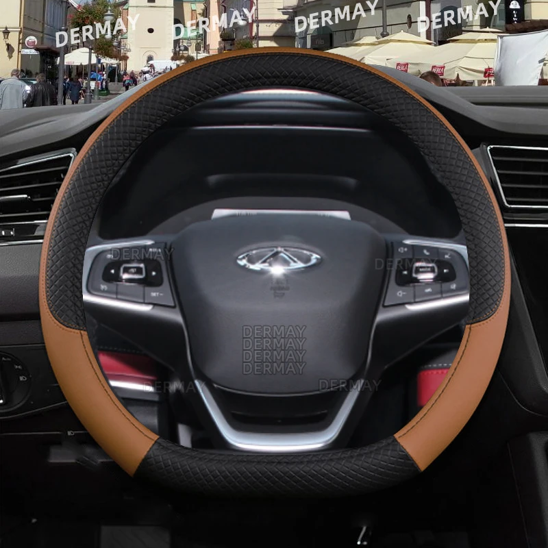 

Чехол на руль автомобиля Skytour для Chery Tiggo 8 Pro/Pro Max Tiggo 8 Plus, 9 цветов, нескользящие автомобильные аксессуары из искусственной кожи
