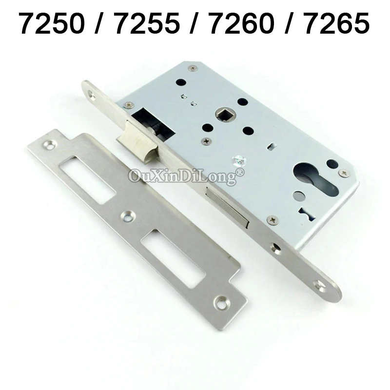 

HOT European Mortise Door Lock body Fire-proof Door Lockbody 5072/5572/6072/6572 Interior Door Lock Repair Parts Powder Finished