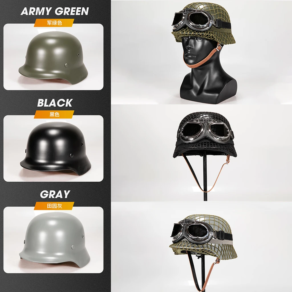 Тактический Стальной шлем для страйкбола M35 с сеткой шлема складные