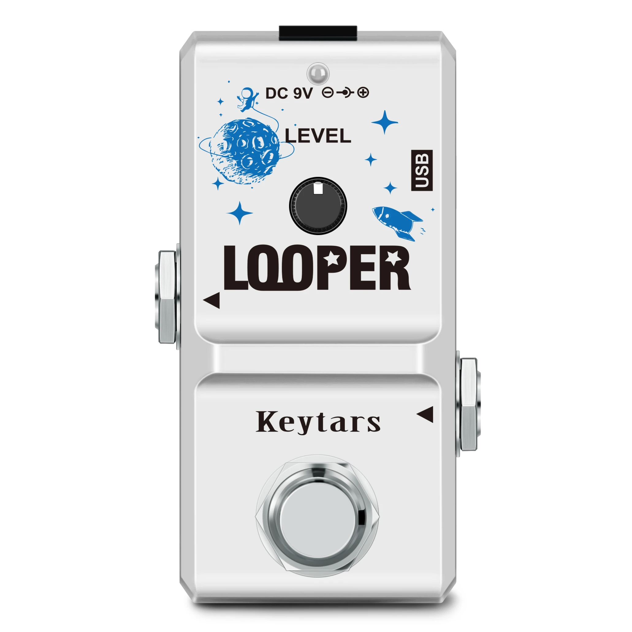 Keytars LN-332 48K Looper Electric Guitar Effect Loop Pedal 10 Minutes of Looping Unlimited Overdubs USB Port True Bypass