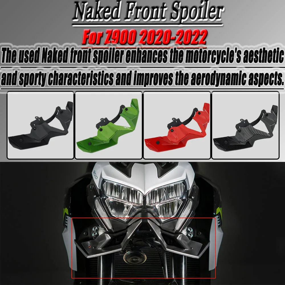 

New ABS Naked Front Spoiler Winglet Aerodynamic Wing Kit Spoiler For KAWASAKI Z900 Z 900 Motorcycle Accessorie 2020 2021 2022