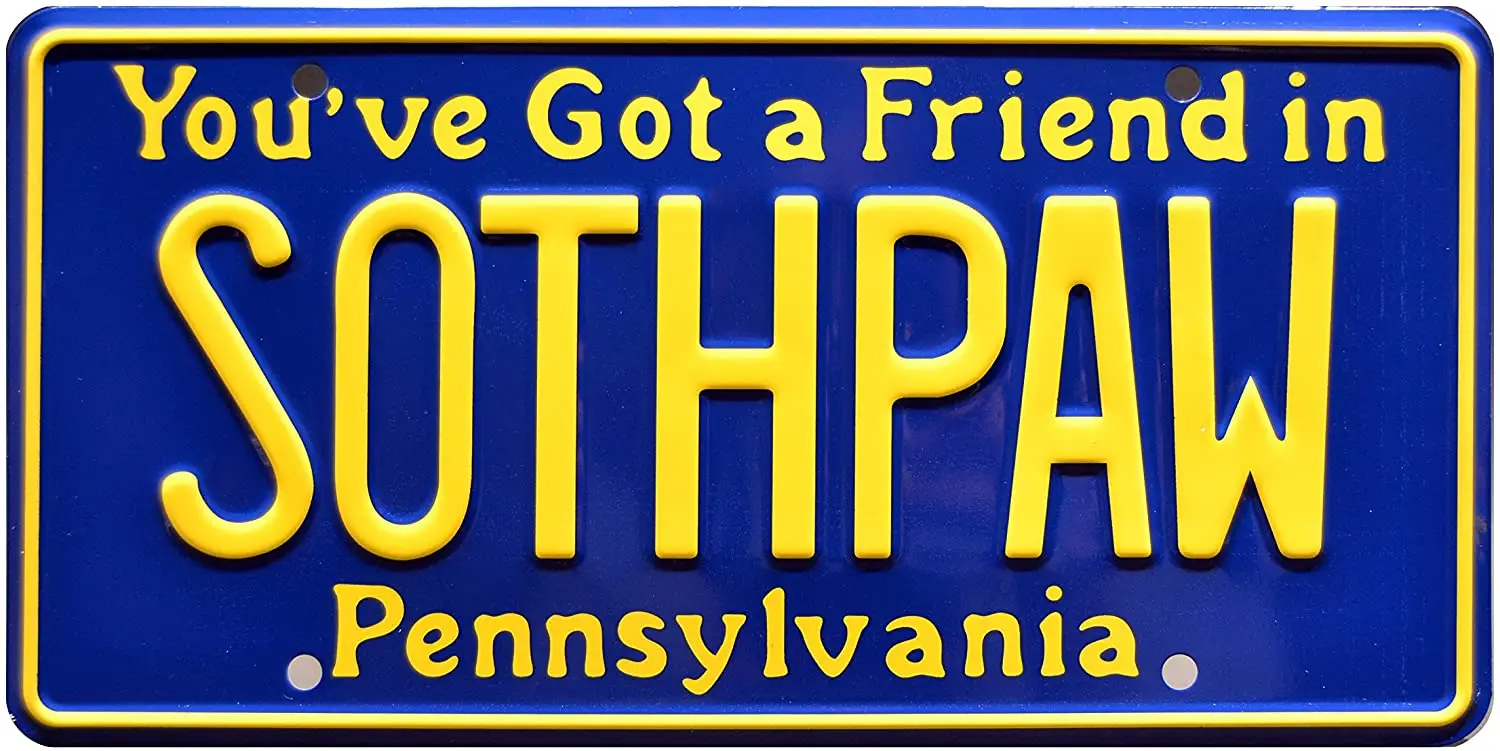 

Celebrity Machines Rocky IV | SOTHPAW | Metal Stamped License Plate