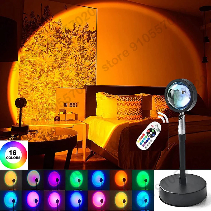 

Умный Bluetooth закат лампа лусветильник свет Aura настроение атмосфера приложение RGB для дома фотография Фон Рождество подарок на день рождения