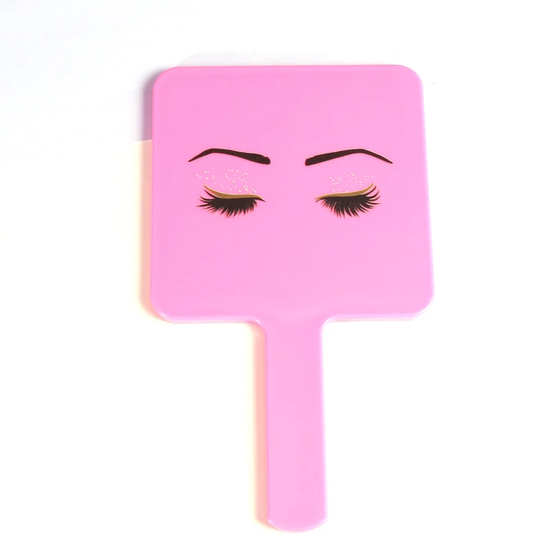 RISI For Eyelash Extension Handheld Makeup Mirror Square Makeup Vanity Mirror with Handle Hand Mirror SPA Salon Compact Mirrors