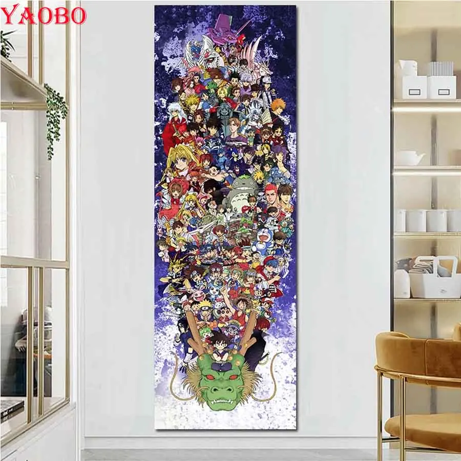 

Diamond Painting Japanese Anime Dragon Ball One Piece 5D Diy Diamond Embroidery Cross Stitch Kits Mosaic Picture Of Rhinestone