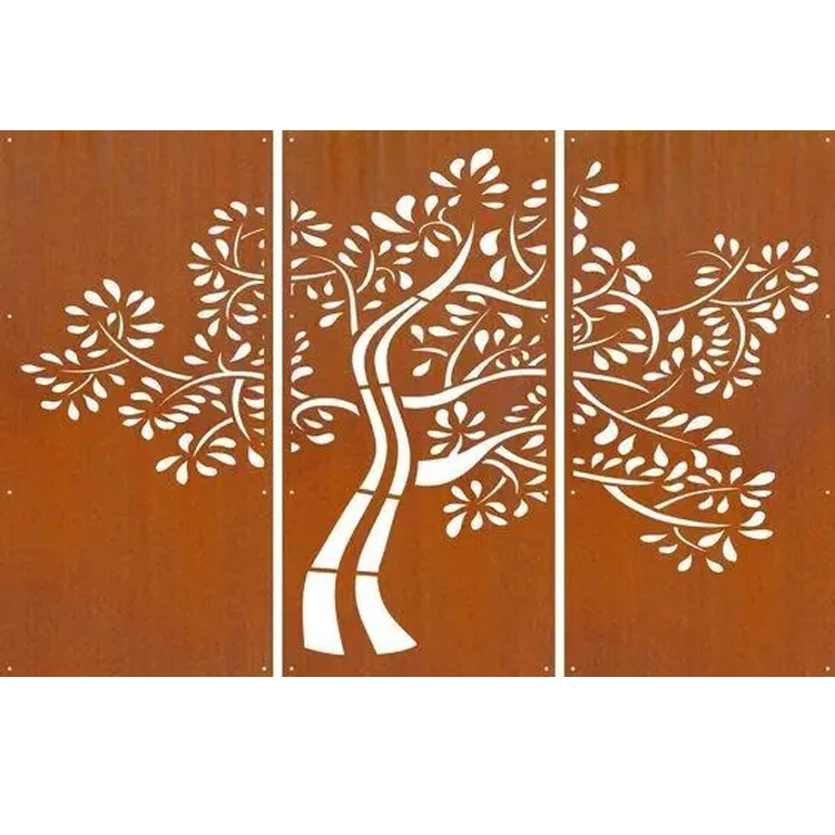 Стальной экран corten стальной складной ржавчинный разделительная панель