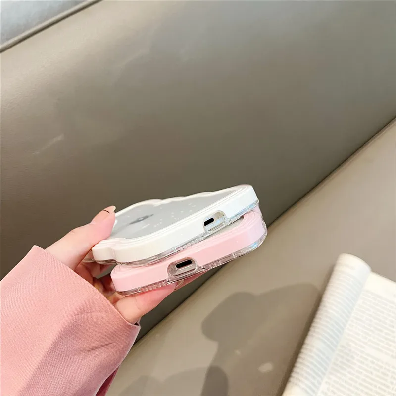 Модный милый чехол для телефона с волнистой рамкой ярких цветов INS iPhone 11 12 13 Pro Max X