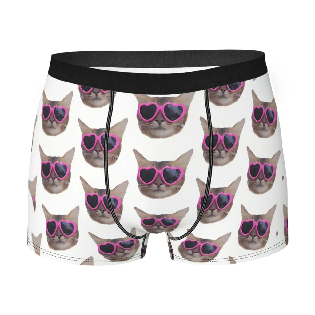 Забавное крутое Мужское нижнее белье с принтом кошки